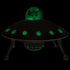 Off the Wall Toys Alien Glow-in-The-Dark UFO Space Ship and Bendable Action Figure Toy...
