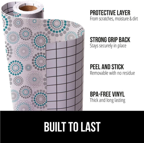 GORILLA GRIP Peel and Stick Paper, Removable Cover for Books, Shelves, Countertops, Drawers, Cabinets and Crafts, Easy Install Kitchen Decor, Shel...