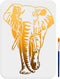 Elephant Stencil 11.7×8.3inch Large Forest Animals Painting Stencil with Paint Brush Reusable Jungle Animal Drawing Templates for Wood Canvas Pape...