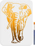 Elephant Stencil 11.7×8.3inch Large Forest Animals Painting Stencil with Paint Brush Reusable Jungle Animal Drawing Templates for Wood Canvas Pape...