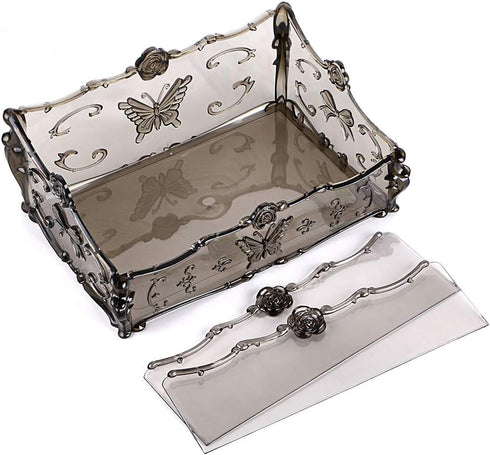 Hipiwe 3 Slots Acrylic Makeup Organizers - Cosmetic Storage Rack Holder, Dresser Vanity Box Desktop Skin Care Products Container for Dresser and B...