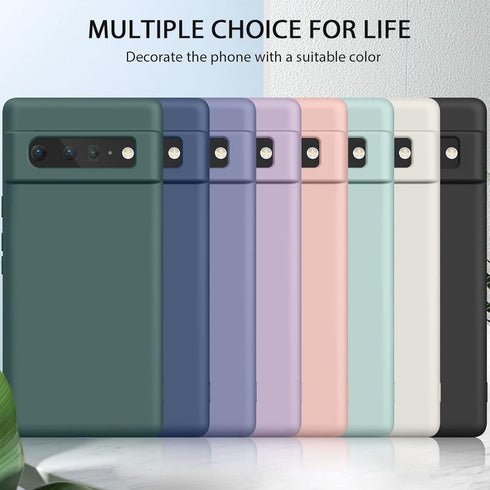 Amzpas TPU Case for Google Pixel 6 Pro, Durable Protective Shockproof Phone Case, Soft Anti-Scratch Smart Phone Cover for Women Men Sand Pink...