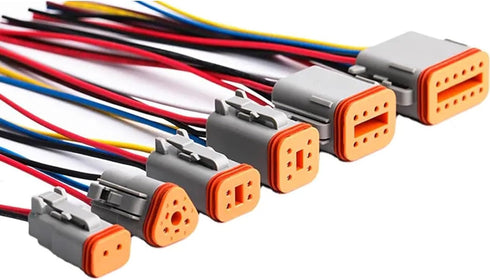 Deutsch DT 6 Pin Connector, 6 Way DT Automotive Waterproof Electrical Connector Male Female Plug Wiring Harness with 16AWG Cable Wire,for Car,Truc...