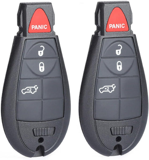 Key Fob M3N5WY783X Mushan Pack of 2 Remote Key Fob with Battery Uncut Fits for Chrysler 300 2008-2010 Fob,for Dodge Challenger 2008-2010...