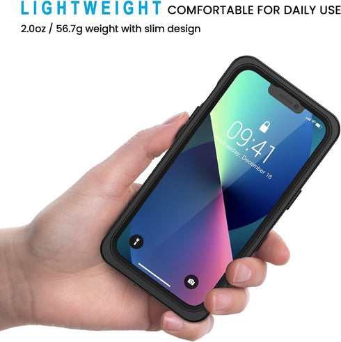 Lanhiem for iPhone 13 Case, IP68 Waterproof Dustproof Shockproof Cases with Built-in Screen Protector, Full Body Sealed Protective Front and Back ...