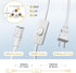 DiCUNO 6.6FT T5 T8 Tube Light Extension Cord with On/Off Switch, US Plug Cable Connector for LED Integrated Single Fixture, Shop Light, Garage Lig...