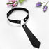 Gothic Leather Choker Necklace With Tie for Women, Adjustable Collar Neckband Choker Necklace for Halloween Cosplay Party...