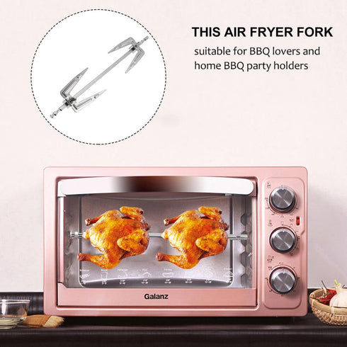Toddmomy Air Fryer Rotisserie Forks Stainless Steel Air Fryer Fork Air Fryer Accessories Grill Forks for BBQ Home Kitchen Outdoor Camping?Silver?...