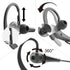 Wired Mono Single Headset One Hook Design Earphone Earbud with Bendable Boom Arm Mic, Adjustable Ear Angle and Earhook Length, 15mm Driver, 3.5mm ...