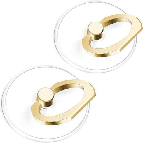 Phone Ring Holder - JCHIEN Transparent Universal Finger Grip Kickstand Cell Phone Ring Stand Holder Compatible with iPhone Samsung Smartphones 2 P...