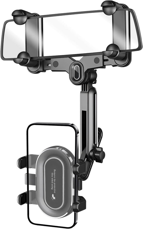 Rearview Mirror Phone Holder for Car - Adjustable Multifunctional 360°Rotatable and Retractable Bracket for Car Rear View Mirror Mount Holders...