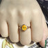 XINQI 18K Yellow Gold Yellow Citrine and CZ Women's Engagement Ring (2 Ct Oval Gemstone Birthstone, Available 6,7,8,9,10) (8)...