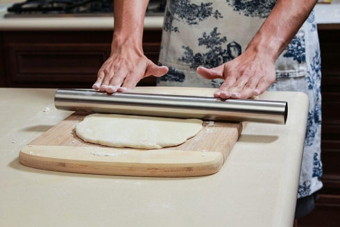 The Original Stainless Steel Rolling Pin Featuring a Non-Stick Surface Perfect for Making Pasta, Cookies, Ravioli and Pizza...