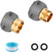 Garden Hose Repair Kit, Zinc and Aluminum Male and Female Hose End, Suitable for 3/4 Inch and 5/8 Inch Garden Hoses (Female+Male)...
