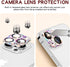 Cavdycidy Bling Diamond Camera Lens Protector Compatible with iPhone 15 ? iPhone 15 Plus, Metal Glitter Gem Camera Cover?9H Tempered Glass lens fu...