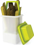 Home-X Pickle Container with Strainer - BPA Free Jalapeno Container for Mess-Free Storage of Condiment Food - Pickle Holder with Easy to Open Lid ...
