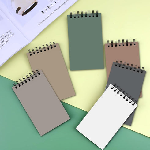 6Pcs Spiral Notebook, Double Loop Pocket Notebook, Office Style Mini Notebooks, Pocket Small Notepad, Small Notebooks 3x5, Small Spiral Notebook f...