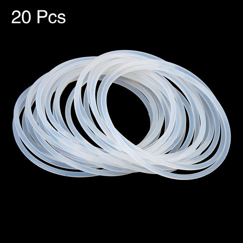 X AUTOHAUX Silicone O-Rings, 48.6mm OD 45mm ID 1.8mm Width VMQ Seal Gasket for Compressor Valves Pipe Repair, White, Pack of 20...