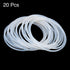 X AUTOHAUX Silicone O-Rings, 48.6mm OD 45mm ID 1.8mm Width VMQ Seal Gasket for Compressor Valves Pipe Repair, White, Pack of 20...