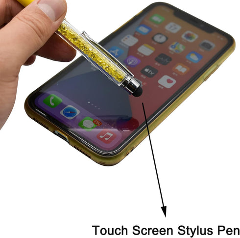 Maydahui 30PCS Crystal Diamond Capacitive Ballpoint Pens Universal Touch Screen Stylus Pen Retractable 2 in 1 Pens Black Ink for School Studens Ce...
