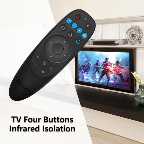 BPR2S Bluetooth Voice Remote Control Air Mouse Remote Control with 6-Axis Gyro Support IR Learning TV 4 Keys IR Isolation for Android TV Box TV St...
