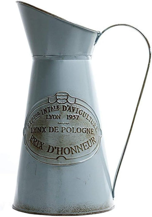 VANCORE Shabby Chic Large Metal Jug Flower Pitcher Vase...