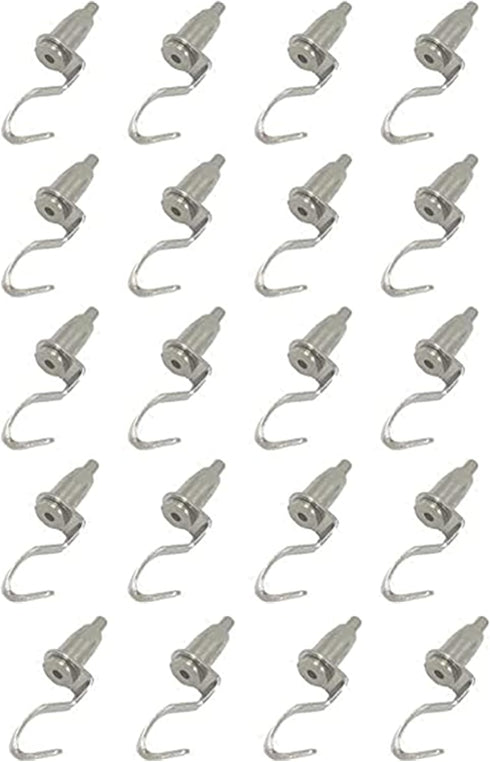 20 Pcs Adjustable Metal Art Gallery Display Hanger Hooks, Professional Wire Rope Rail Picture Hanging Hooks, Hanger System Accessories for 1mm-2mm...