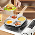 4 Cups Egg Pans?Omelette Pan?Egg Pans Nonstick Easy Clean,Crepe Pan Egg Mold for Breakfast Sandwiches Compatible with Gas Stove and Induction Cook...