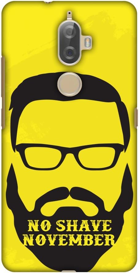 AMZER Slim Fit Handcrafted Designer Printed Snap On Hard Shell Case Back Cover with Screen Cleaning Kit Skin for Lenovo K8 Plus - No Shave Novembe...