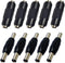 10PCS DC Power Connector Adapter 5.5x2.1mm, Male to Male Coupler Plug,Female to Female Jack Socket for CCTV Security Camera Led Strip...