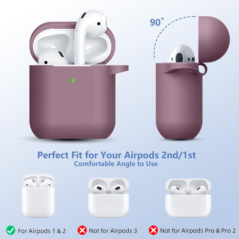 Lerobo Airpods Case Cover, with Cleaner Kit & Magnetic Airpod Strap Anti-Lost Cord Sports Lanyard,Soft Slicone Cover Compatible with Apple AirPods...