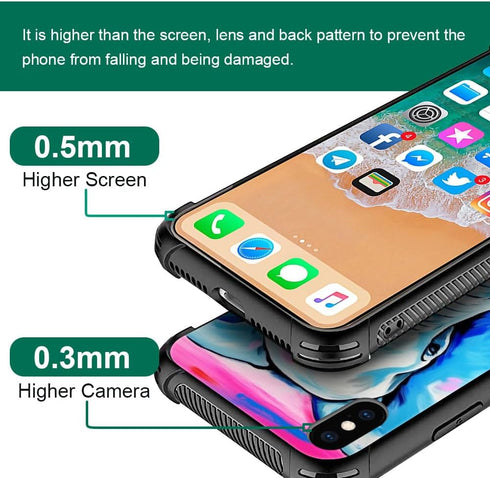 Compatible with iPhone Xs Case,African Elephants iPhone X Cases for Girls,Pattern Design Shockproof Anti-Scratch Hard PC Back Case for iPhone X/XS...