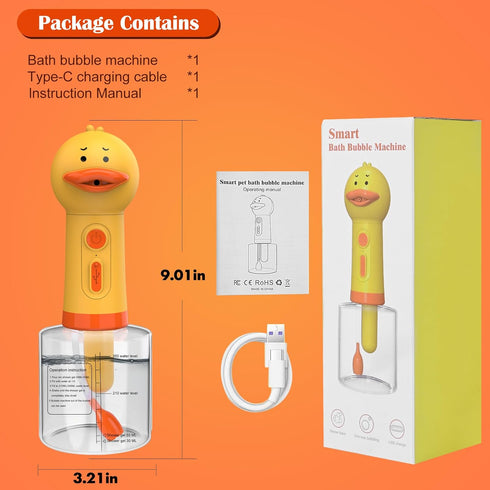 Katoggy Electric Foaming Shampoo Dispenser for Dog and Cat Bathing, Rechargeable Soap Dispenser for Pet Bathing, Bathroom, Kitchen Sink, Toilet Cl...