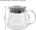 Fdit Transparent High Borosilicate Glass Coffee Pot Exquisite Coffee Maker Kettle Teapot Supply with Rubber Cover for Home Hotel Office(1#) Coffee...