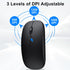 Wireless Bluetooth Mouse for iPad/MacBook Pro/Air/Laptop/pc Rechargeable Silent Mouse Portable Slim for Surface Pro/Lenovo/Samsung Tablet (Black)...