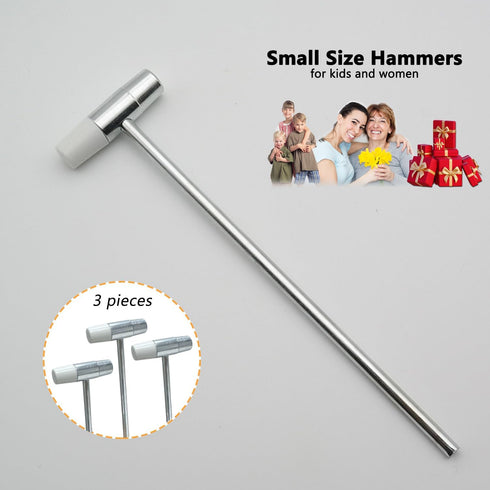 Lightweight Small Hammer, Plastic Head and Metal Head, Small Size Craft Hammer for Toy Building Projects, Jewelry, Watch, Tuning, Woodworking, DIY...