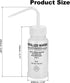 PATIKIL 250ml Wash Bottle, Plastic Labeled Squeeze Bottle Wide Mouth Bottle Tools for Lab Cleaning Washing Liquid Distilled Water Storage, White C...