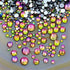 AD Beads 1440 Pieces Mixed Size No Hotfix Glue on Quality Glass Flatback Rhinestones Round Crystal Gems (28 Rainbow)...