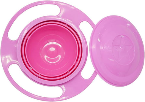 Magic Gyro Bowl 360 Degree Rotate Spill-Proof Bowls with Lid Plastic Creative Dishes Practice Feeding Bowls...
