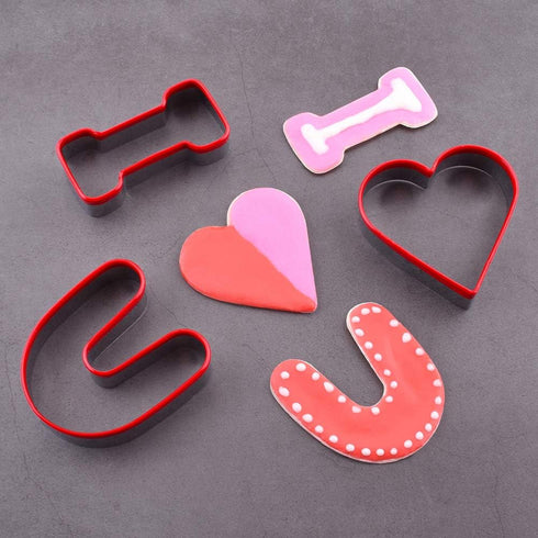 Love Cookie Cutters Set – I Love U Shape Bicuit Cutter for Valentine’s Day and Decorating Wedding Cake...