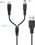 2-Pack Charger Cord for Bousnic Dog Shock Collar RS2A and RS2B, 2-in-1 Training Collar USB Charging Cable...