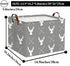 HIYAGON Baby Basket Cute Toy Bin for Boys and Girls Kids Storage Bin Organizer Box Gift Basket Empty Rectangular Deer Room Decor for Home(Grey dee...
