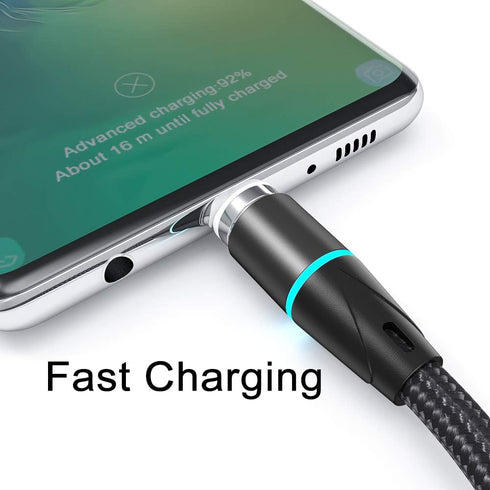 N. NETDOT Magnetic Charging Cable,2in1 Gen12 (6.6ft/3 Pack Black) 18W Fast Charging Magnetic Phone Charger and Data Transfer Magnetic Charger for ...