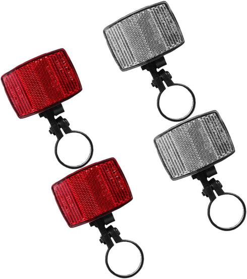 4pcs Bicycle Reflector Scooter Reflective Tool for Bike Night Cycling Reflectors Warning Reflector Bike Warning Tool Reflector Front Lamp Reflecto...