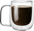 Glass Coffee Mug, 8.5 oz Double Walled Insulated Cup Heat-resistant for Tea Coffee Latte Cappuccino Espresso Iced Tea Dishwasher & Microwave Safe,...