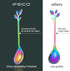 5 Pcs Rainbow Leaf Coffee Spoons, 4.7 inch Stainless Steel Ice-Cream Tea Sugar Spoons, Espresso Stirring Spoons for Mixing, Cold Drink, Dessert, P...
