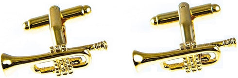 Trumpet Jazz Music Pair Cufflinks in a Presentation Gift Box & Polishing Cloth...