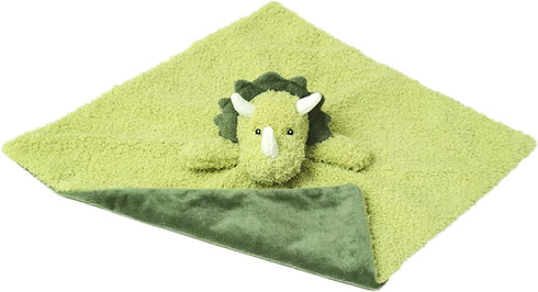 Baby Green Triceratops Soft Stuffed Animal Security Blanket, Plush Dinosaur Character Lovey Blanket, Baby Shower/Nursery Gift, Cuddly Newborn, Inf...
