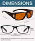 BLUELESS Fitover Glasses for Computer Blue Blocking with Orange Tinted Sleep Glasses, Tortoise...