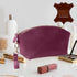 KAAL Crazy Horse, Clutch Makeup, Pure Leather Bag, Travel Cosmetic Bag for Women, Genuine Leather Toiletry Bag, Traveller's Kit Organizer Bag, Por...